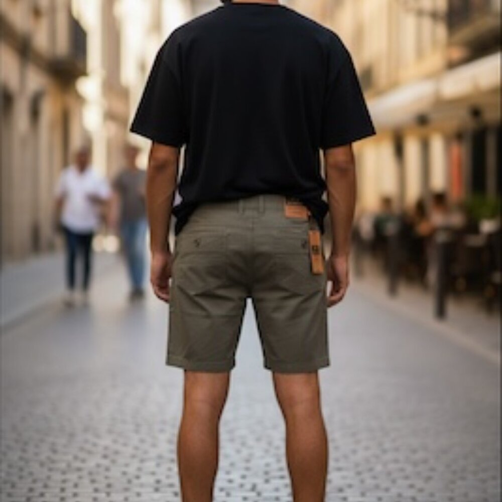 BRAHMA Mens Shorts Size 36” Khaki Green Canvas Relaxed Fit NWT - Picture 2 of 2